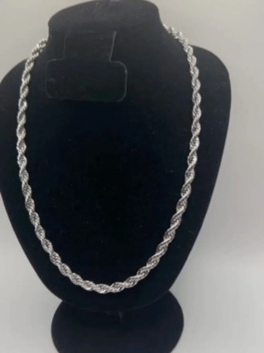 6mm Real Silver Rope Chain Stainless Steel Plated Solid Waterproof Mens 24 Inch